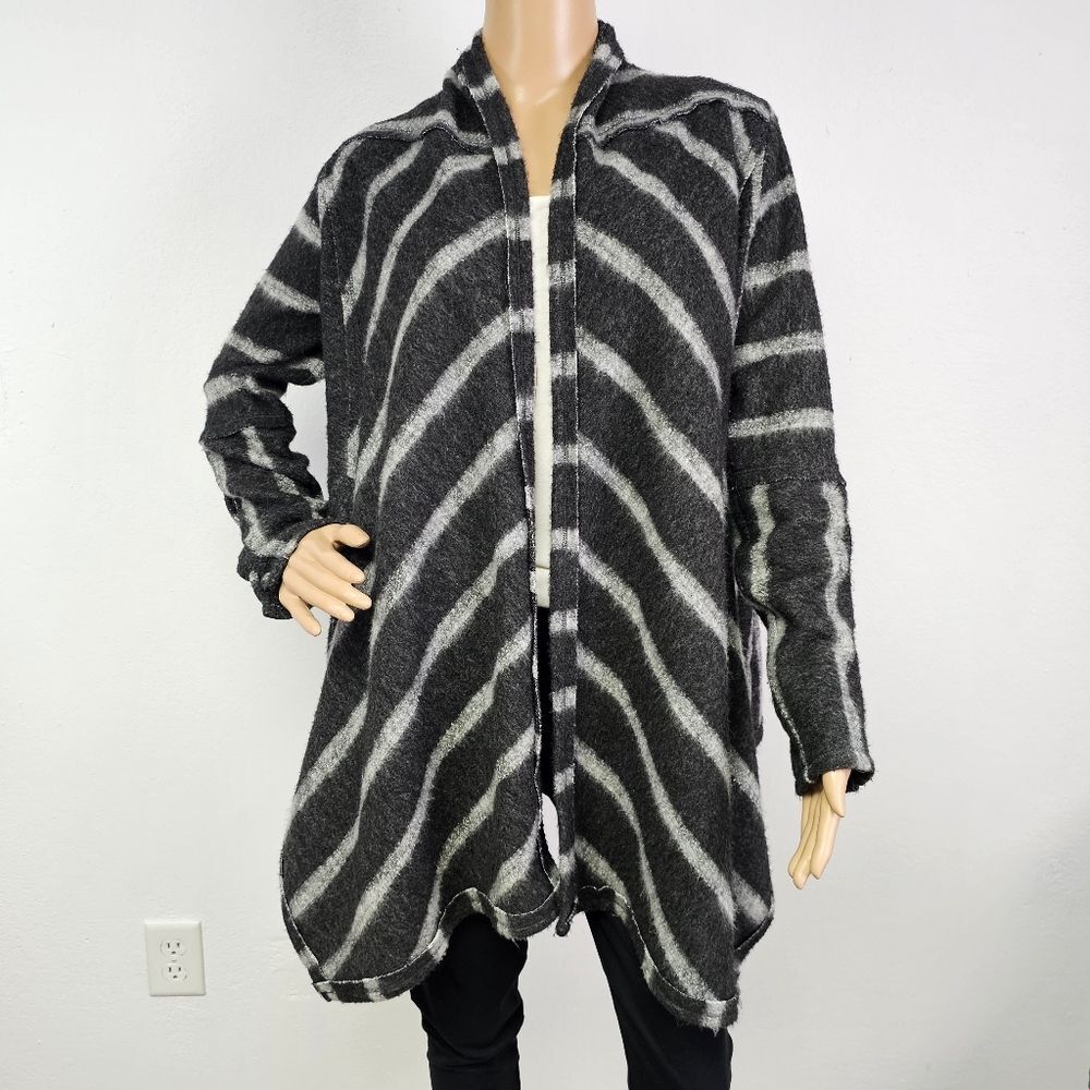 Knox Rose Western Boho Cardigan Sweater Waterfall Braided Sleeve  Oversized XS